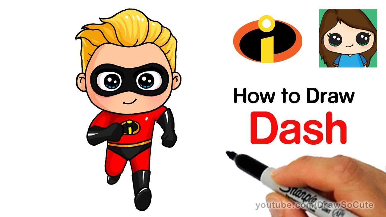1280x720 How To Draw Dash Easy The Incredibles