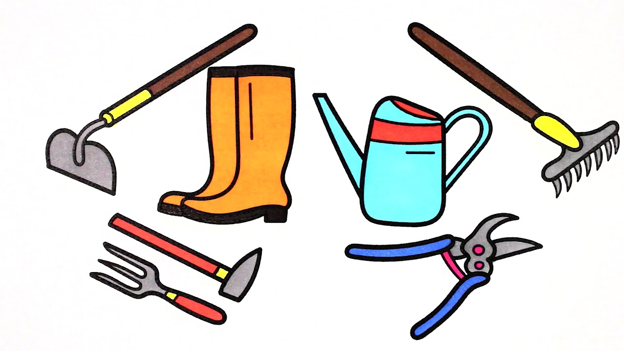 1280x720 How To Draw Farming Tools Coloring Book For Kids
