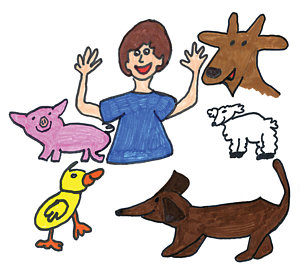 300x277 Happy Farm Drawings Fine Art America