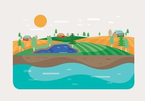 286x200 Village Free Vector Art