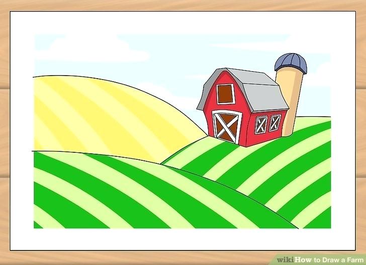 728x529 How To Draw A Farm