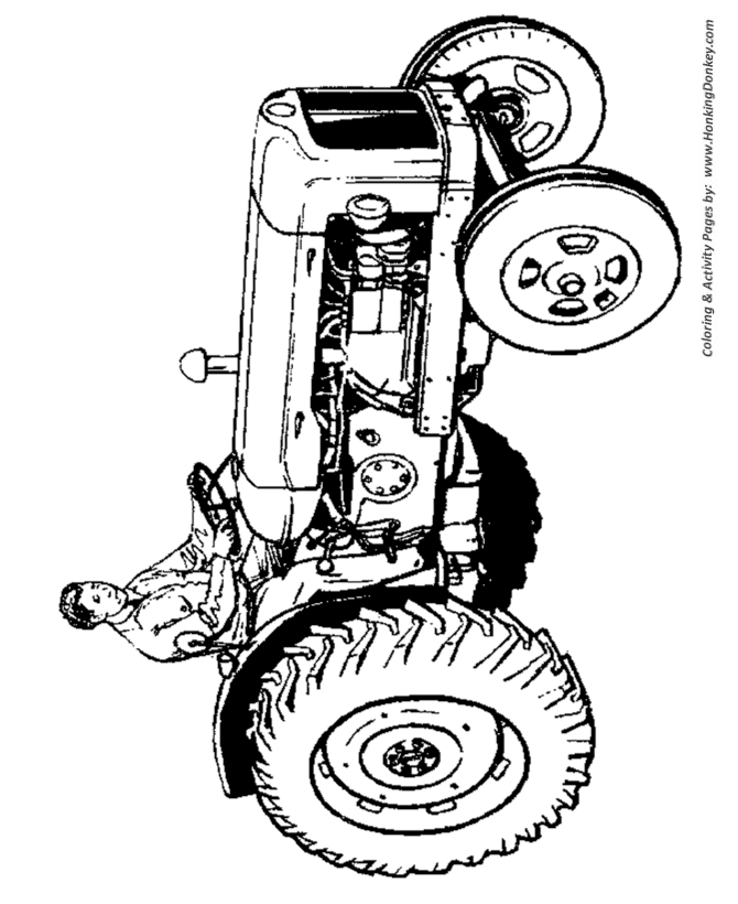 670x820 Farm Tractor Coloring Pages Farmer Sitting On On A Tractor