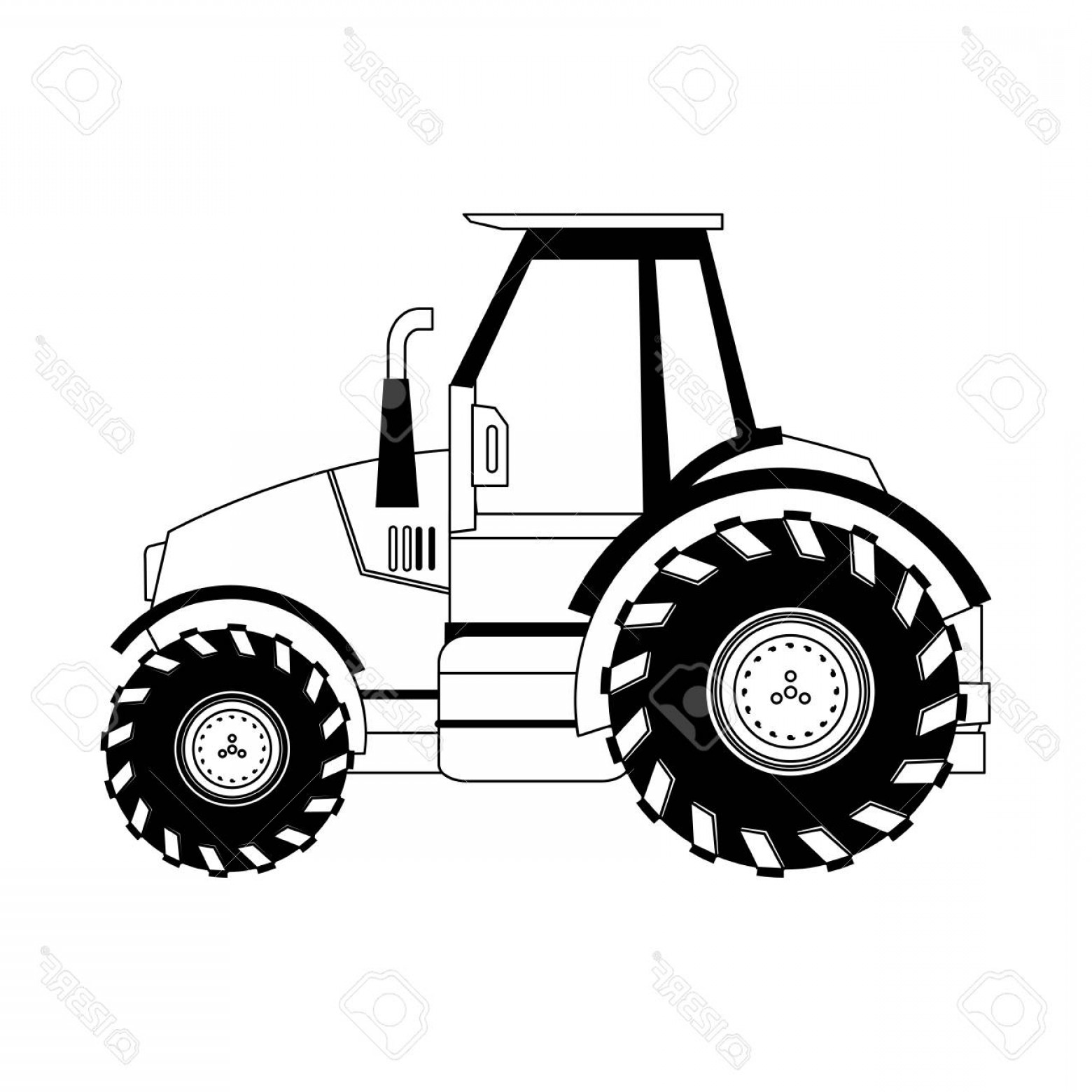 1560x1560 Photostock Vector Farm Tractor Vehicle Vector Illustration Graphic