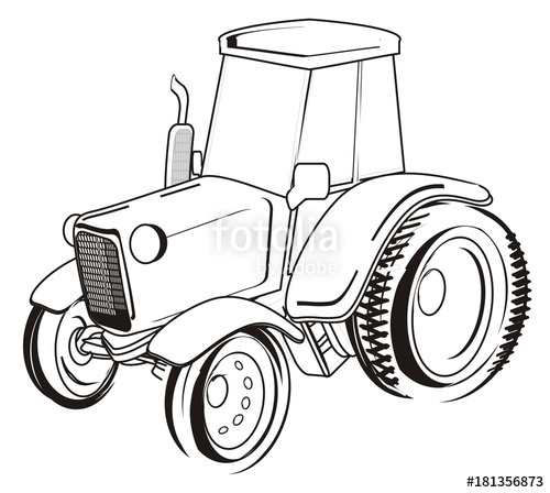 500x448 Tractor, Car, Transport, Farm, Illustration, Cartoon, Agriculture