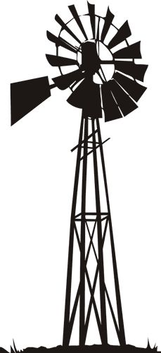 229x500 Farm Windmill Clipart