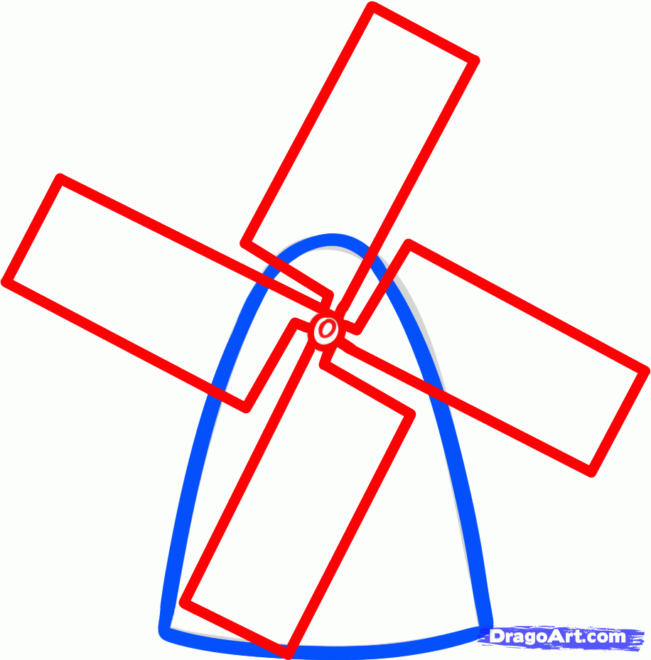 916x928 How To Draw A Windmill Easy, Step