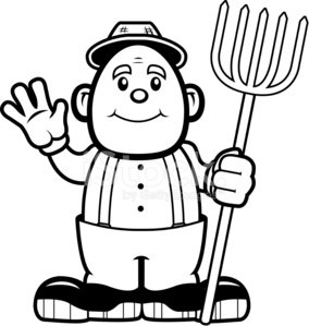 284x299 Farmer Waving Stock Vectors