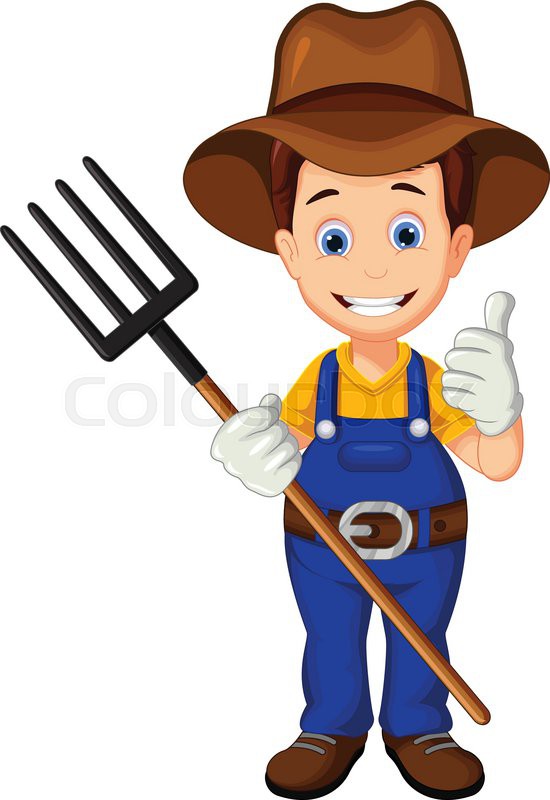 550x800 Vector Illustration Of Cartoon Farmer Stock Vector Colourbox