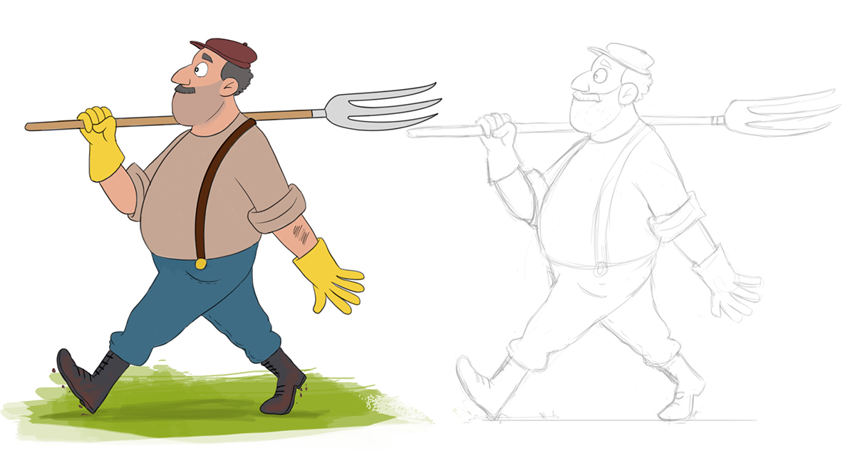 1200x650 Farmer Character Design On Behance