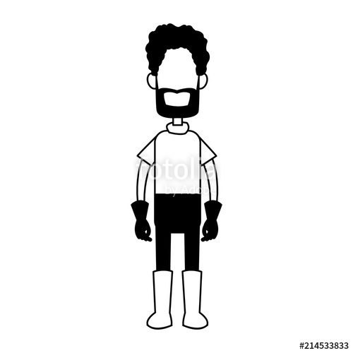 500x500 Farmer Man Cartoon Vector Illustration Graphic Design Stock Image