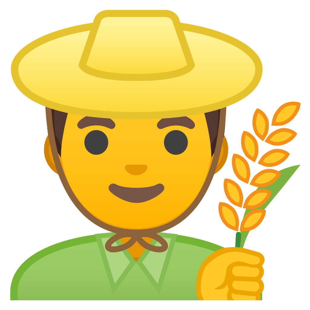 1024x1024 Man Farmer Icon Noto Emoji People Profession Iconset Google