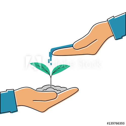 500x500 Planting Sapling Man Farmer Gardener Hold Sprout In Hand Care