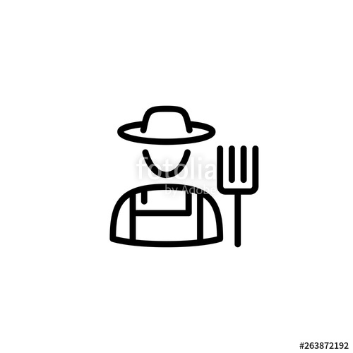 500x500 Vector Farmer Man Icon Stock Image And Royalty Free Vector