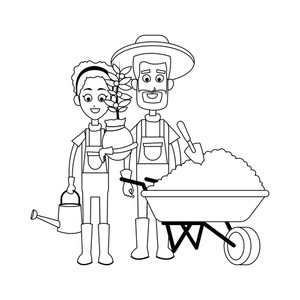 300x300 Farmer Woman Royalty Free Vectors