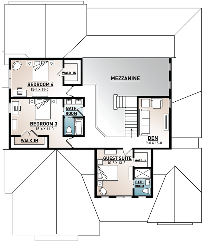 739x831 plan split bedroom modern farmhouse plan with main floor
