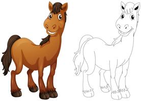 277x200 Vector Drawing Of Horses