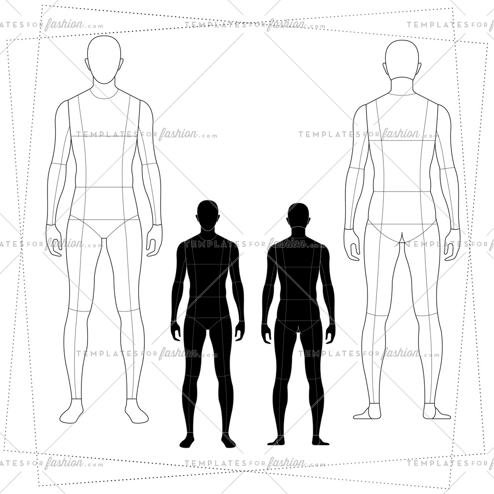 1000x1000 Drawing Templates Male Templates For Fashion