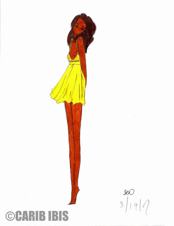 570x739 Fashion Illustration Fashion Sketch Color Pencil Drawing Art Etsy