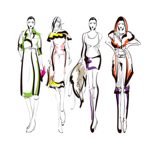 300x293 Fashion Drawing Royalty Free Vectors