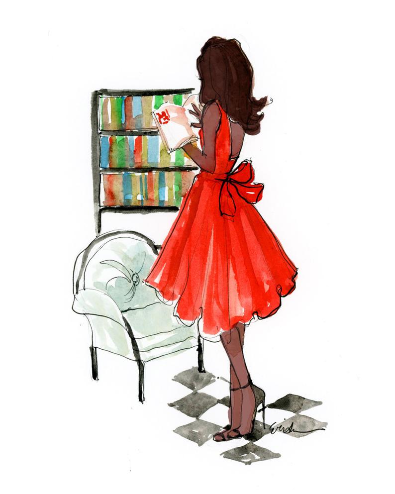 794x993 Fashion Illustration Art Print The Classic Reader Etsy