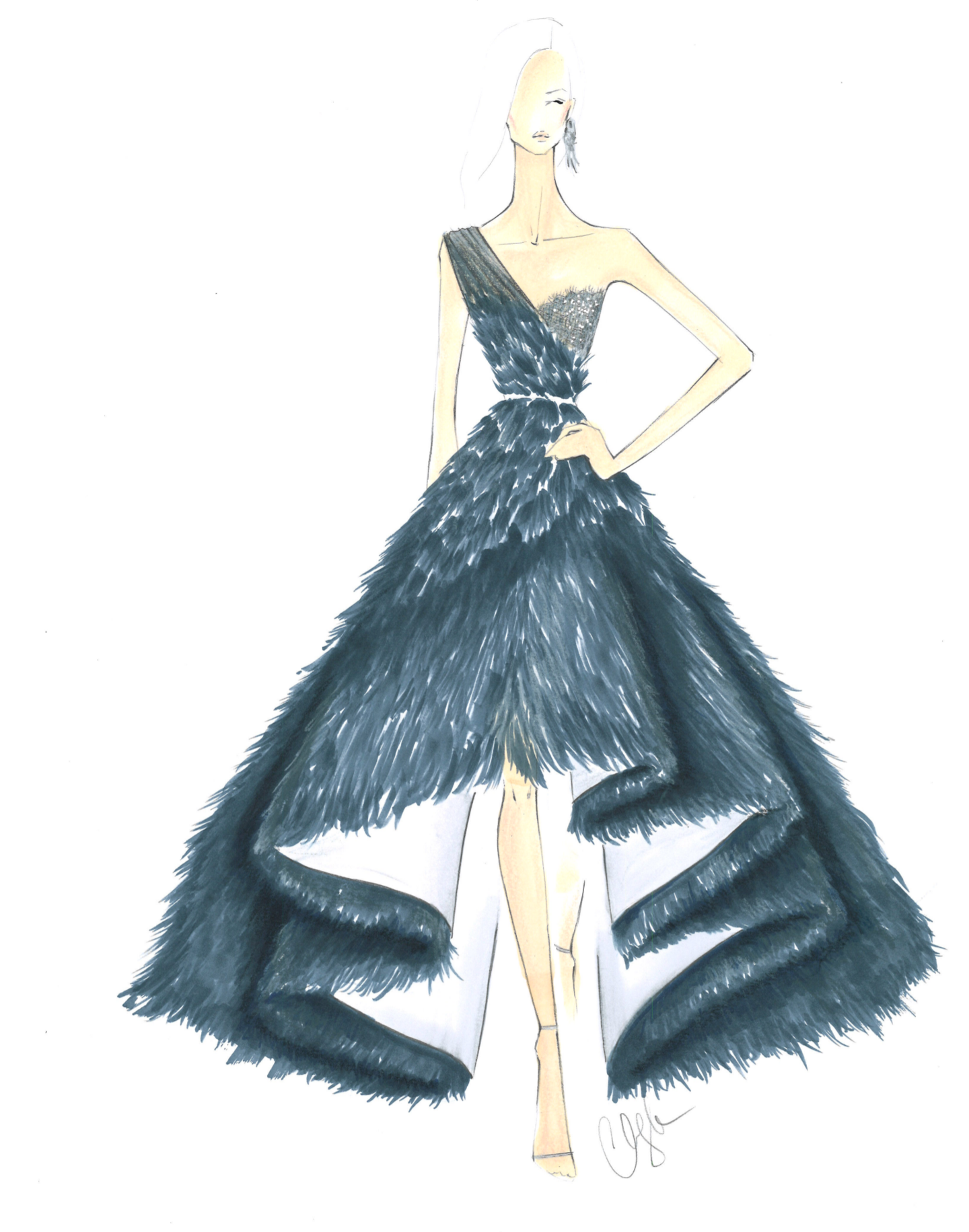 1440x1832 limited edition fashion illustration print a christopher palu