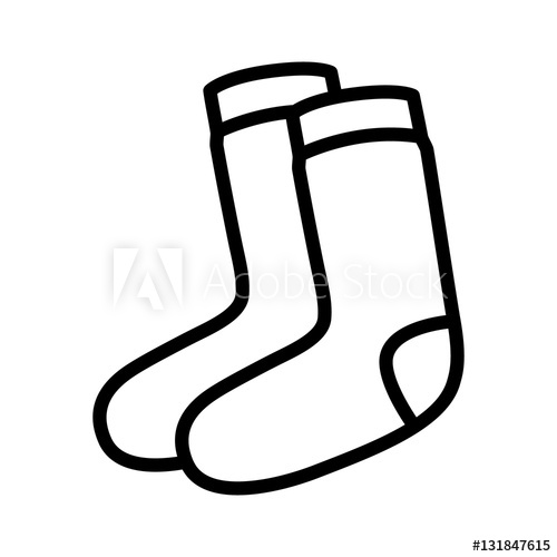 500x500 Pair Of Socks Line Art Icon For Fashion Accessory Apps
