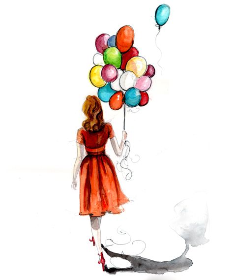 480x569 Balloon Drawing Fashion Illustration Artillustration Drawings