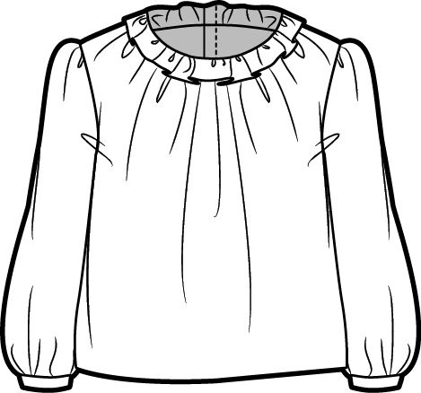 469x438 Leightweigh Blouse Shirt Drawing, Clothing Sketches