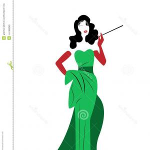 300x300 Photostock Vector Vector Outline Drawing Face Lady With Red Lips