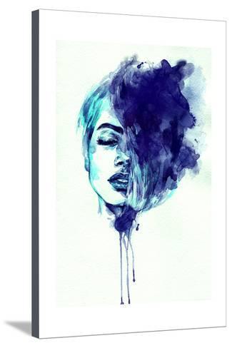 325x488 Beautiful Woman Face Abstract Watercolor Fashion Illustration