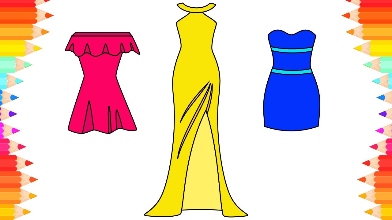 1280x720 How To Draw Dresses For Girls Kids Coloring Pages Art For Kids