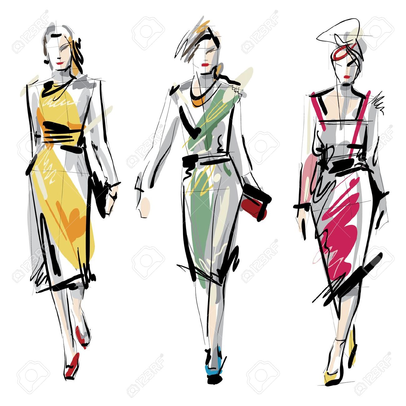1300x1300 Fashion Sketch Fashion Models