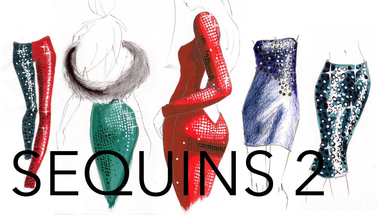 1280x720 Fashion Illustration Tutorial Sequins