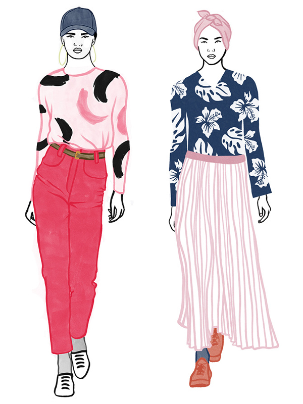 600x800 vivid fashion illustrations in pen