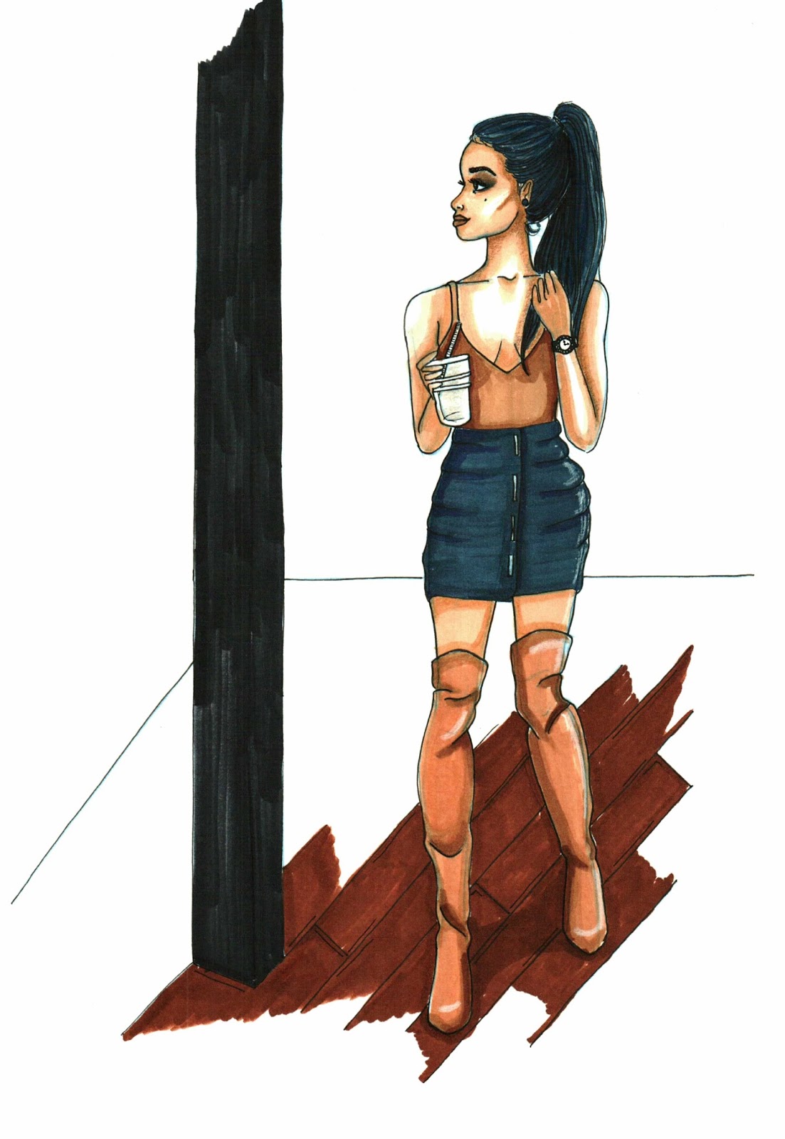 1103x1600 copic markers benashi illustration