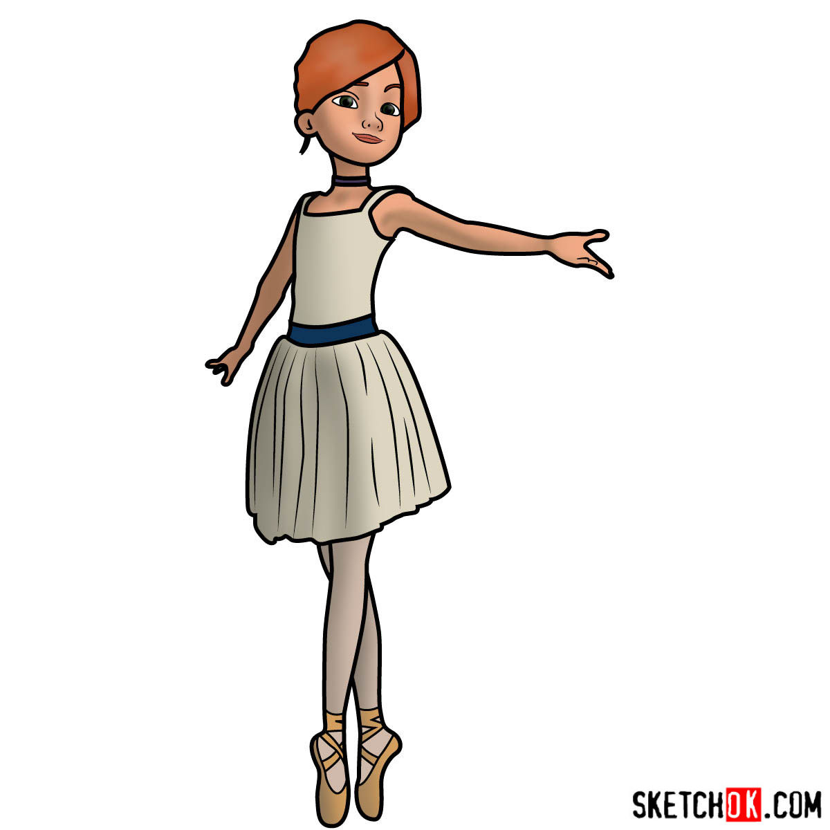 1200x1200 How To Draw Felicie Dancing In White Dress