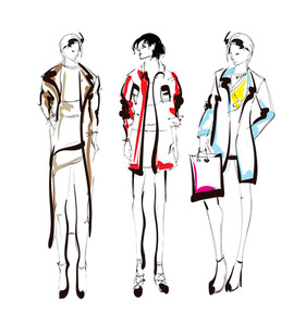 281x300 Fashion Drawing Royalty Free Vectors