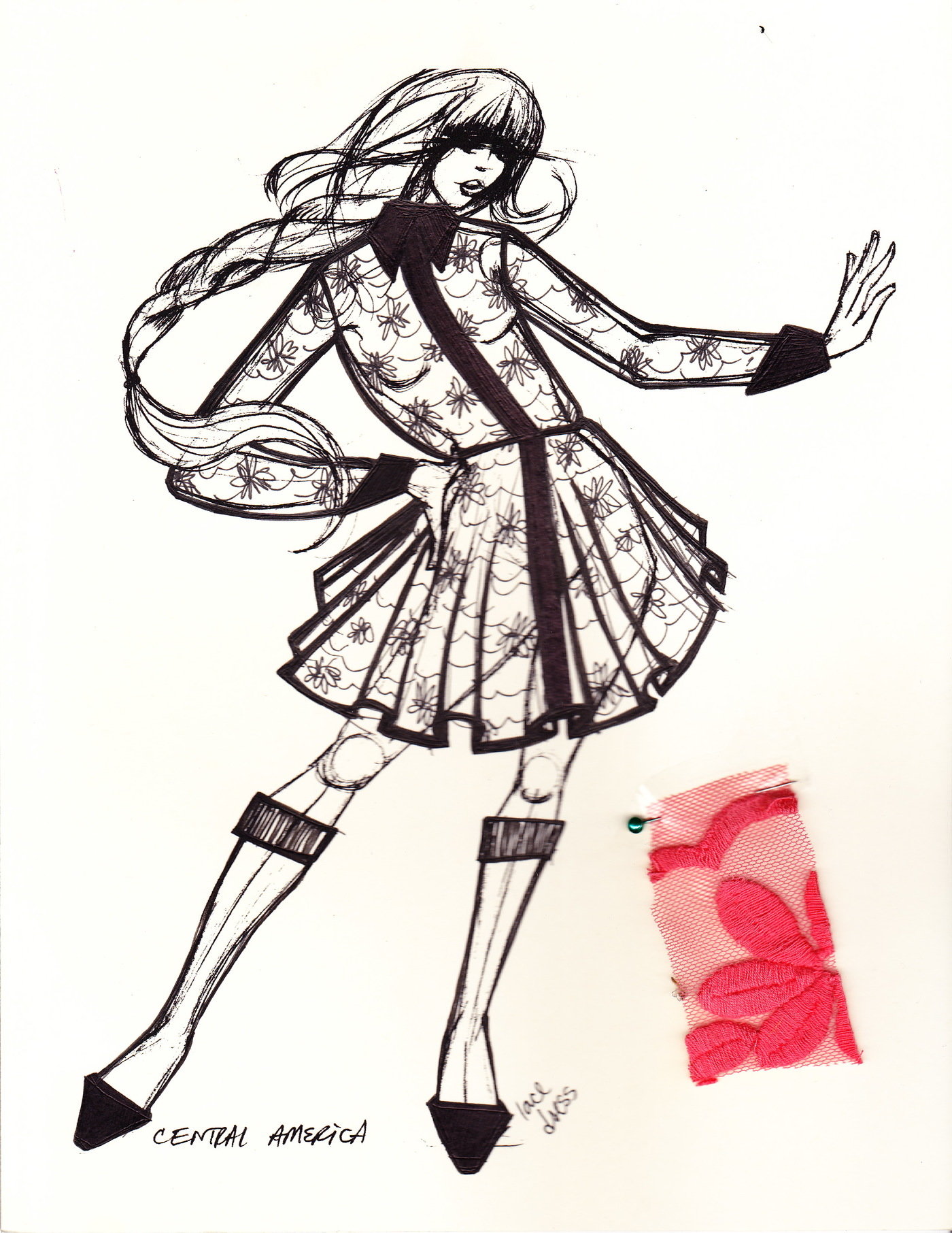 1400x1812 Fashion Illustration