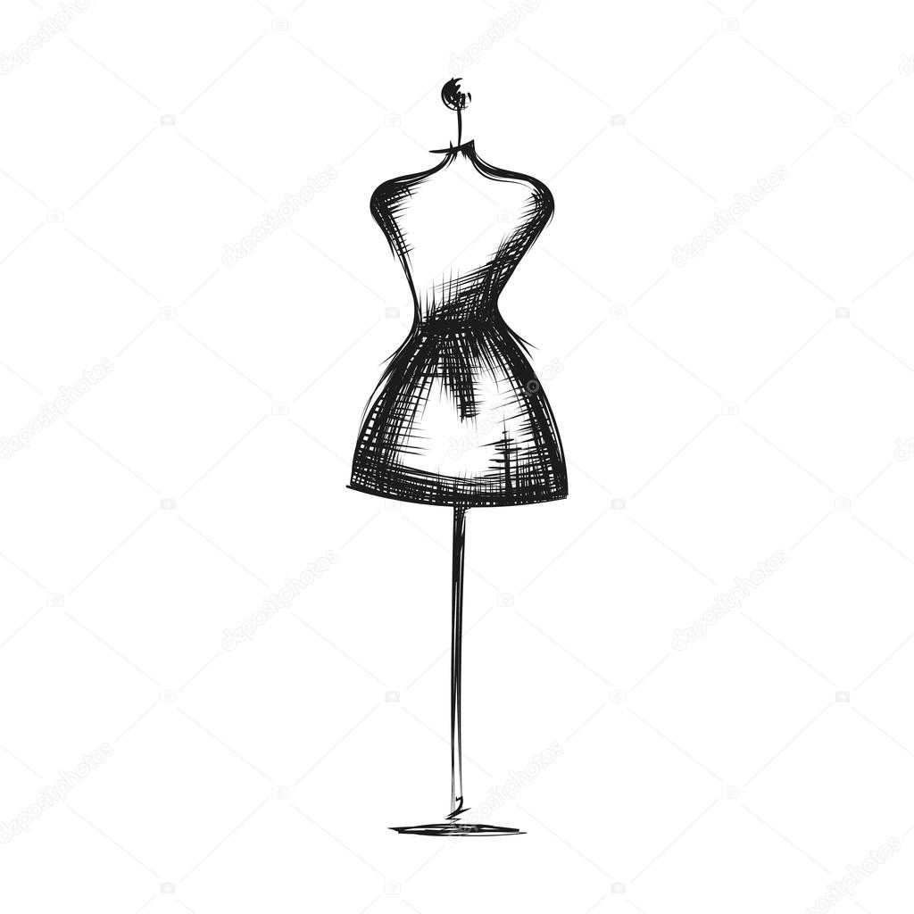 1024x1024 drawing mannequin seamstress for free download
