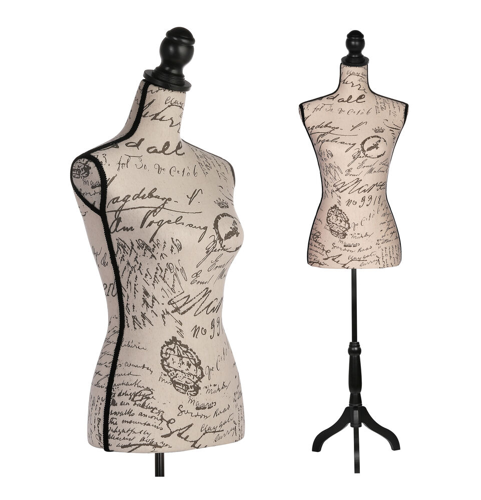 961x1000 Female Dress Form Mannequin Adjustable Height Tripod Stand Woman