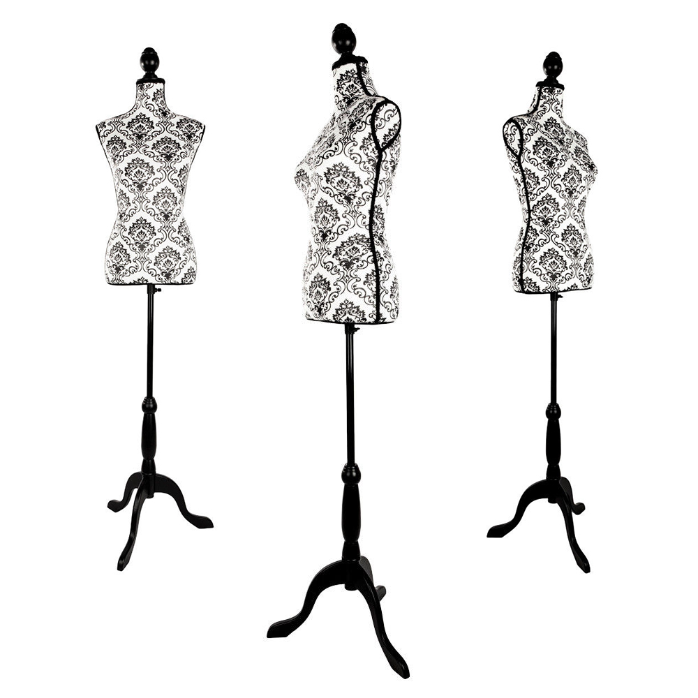 1000x1000 height adjustable female mannequin torso dress form display w