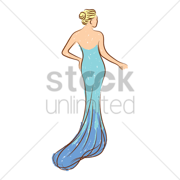 600x600 Fashion Model Sketch Vector Image