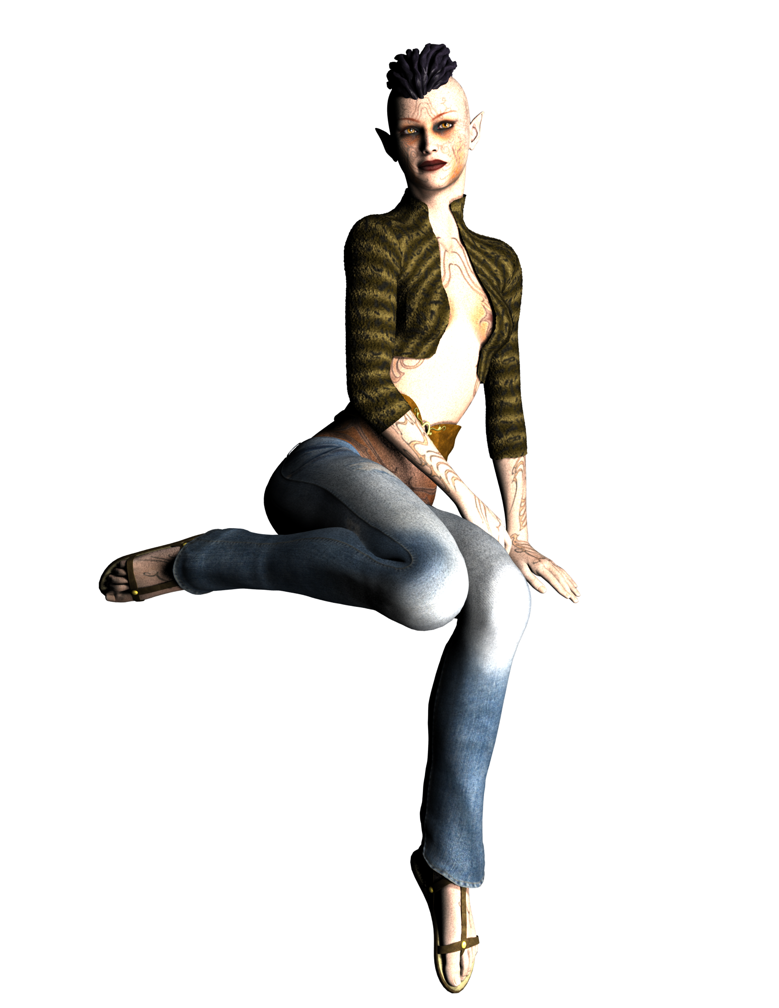 1545x2000 Drawing Of Stylish Girl Model In Jeans Free Image