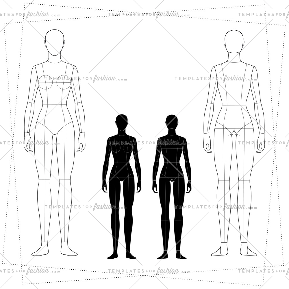 1000x1000 Drawing Templates Female Templates For Fashion