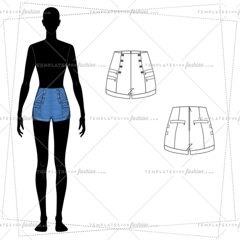 480x480 Women's Fashion Flat Templates