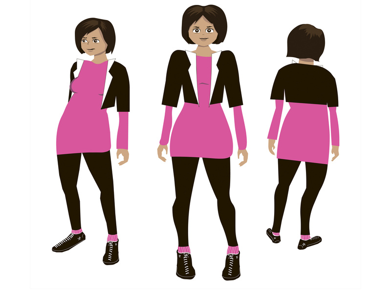 800x600 Vector Illustration, Girl In Different Poses
