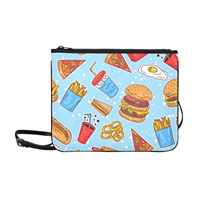 395x395 Fast Food Hamburg Pizza Fries Drawing Pattern Custom High Grade