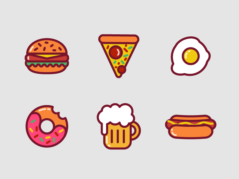 800x600 Fast Food Icons
