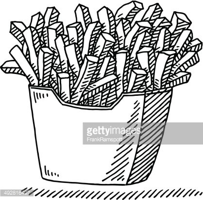 418x411 French Fries Fast Food Drawing Premium Clipart