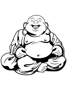 Fat Buddha Drawing | Free download on ClipArtMag